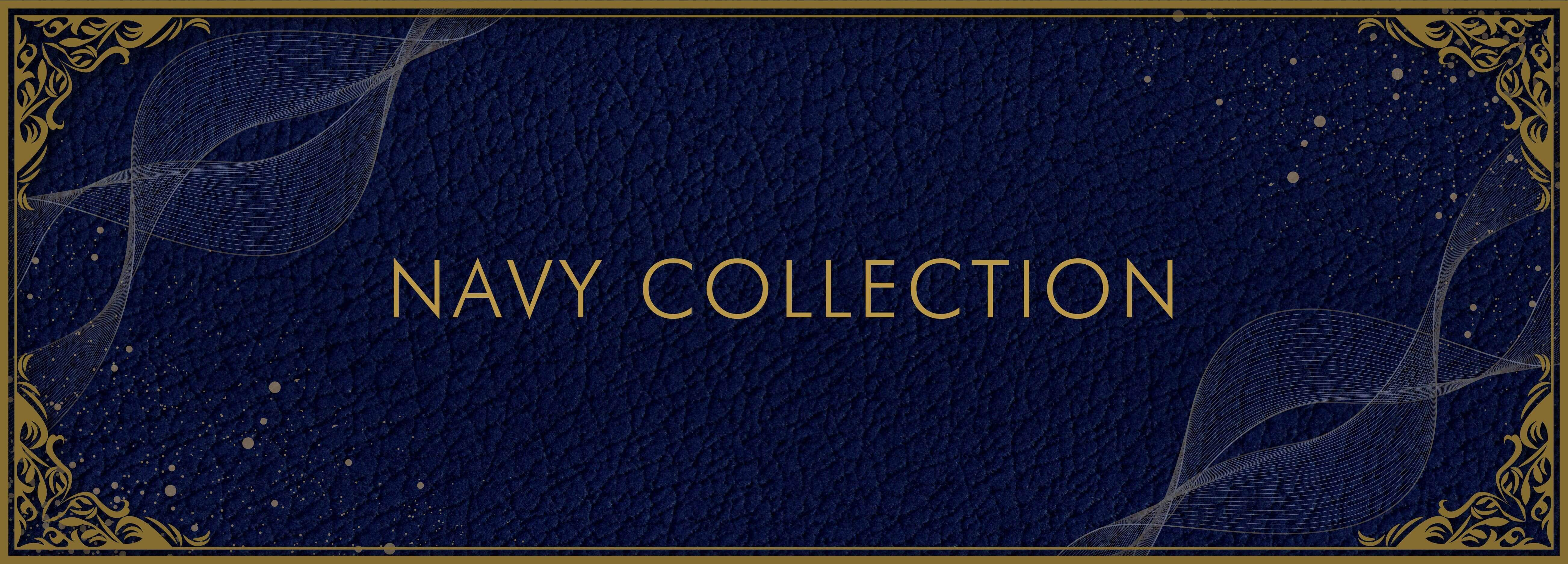 ネイビーのレザーアイテム特集