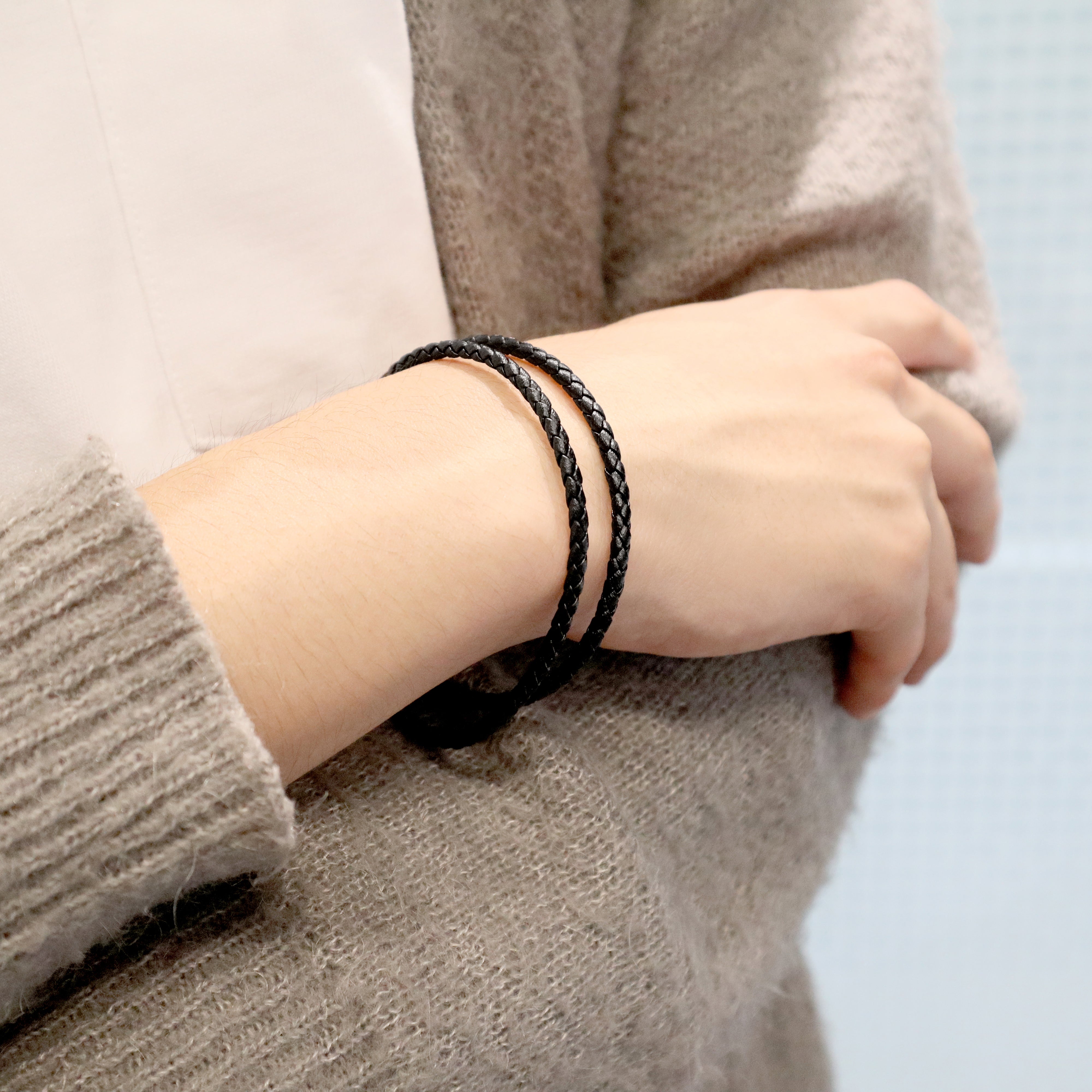 ジャンニ ダブルツアーブレスレット(ブラック)