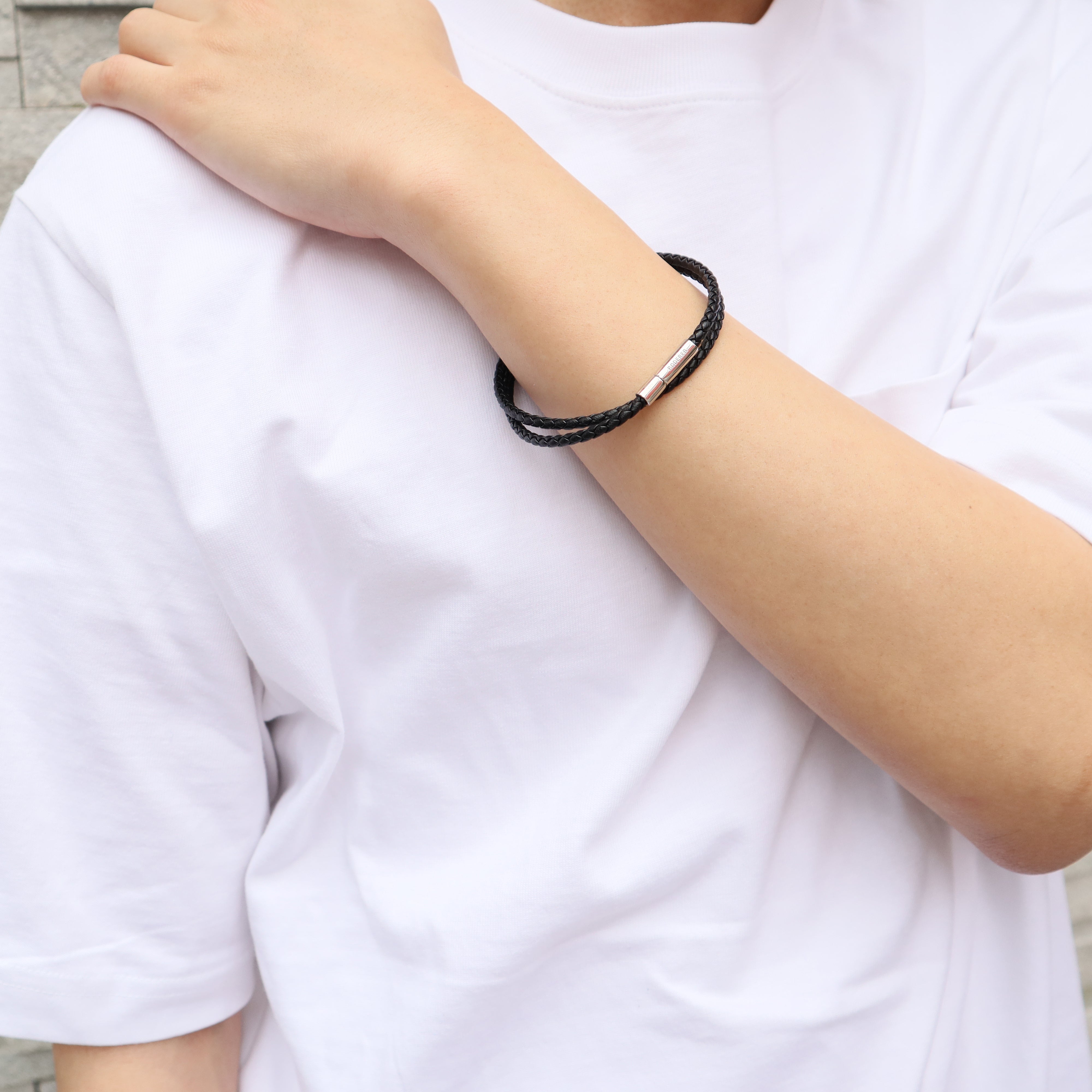 ジャンニ ダブルツアーブレスレット(ブラック)