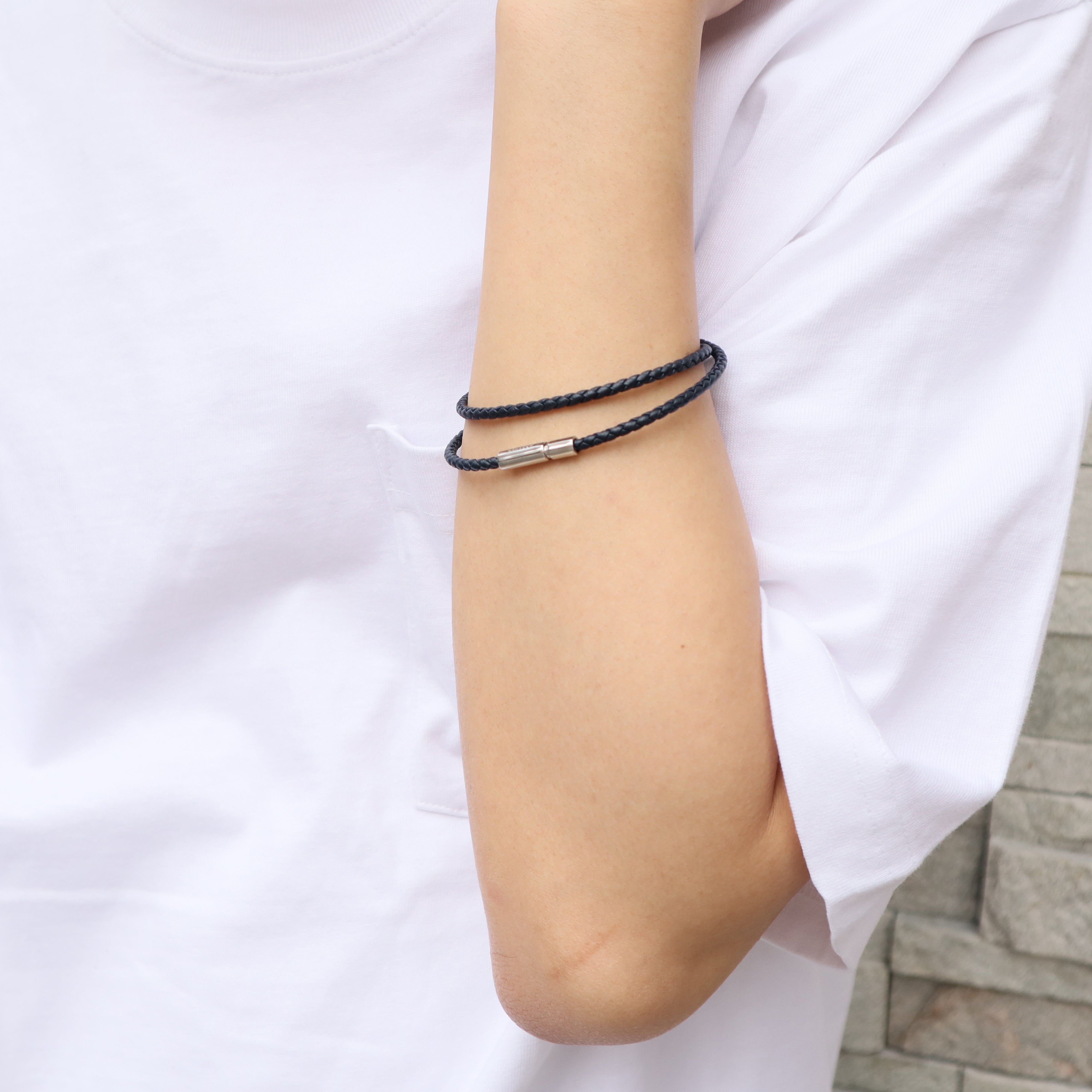 ジャンニ ダブルツアーブレスレット(ネイビーブルー)